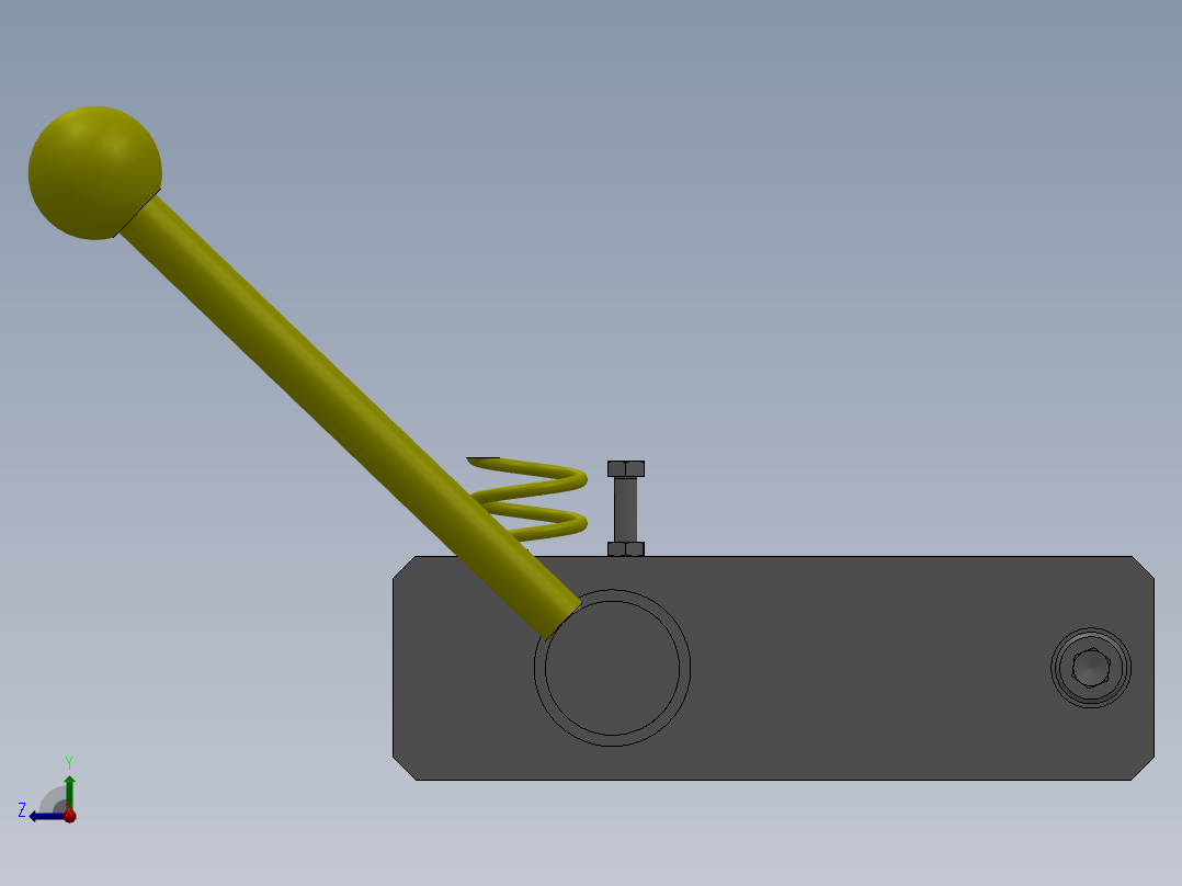 O形圈的零件固定机构右视图