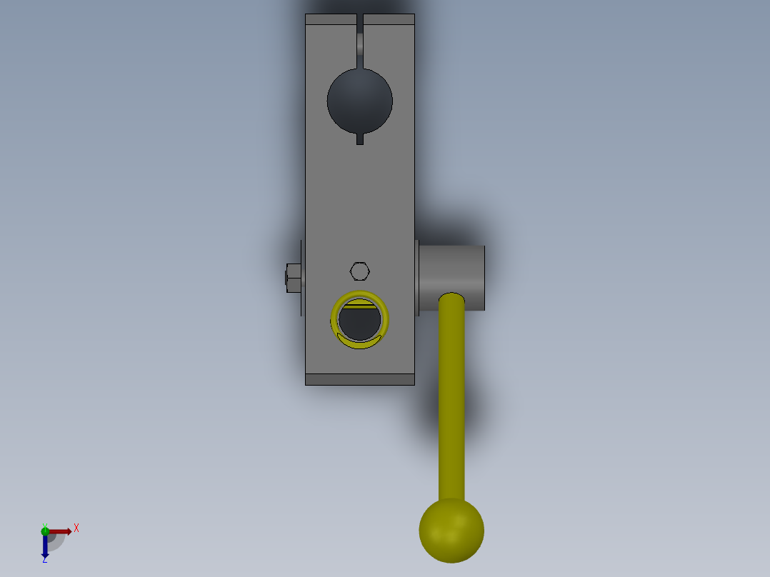 O形圈的零件固定机构俯视图