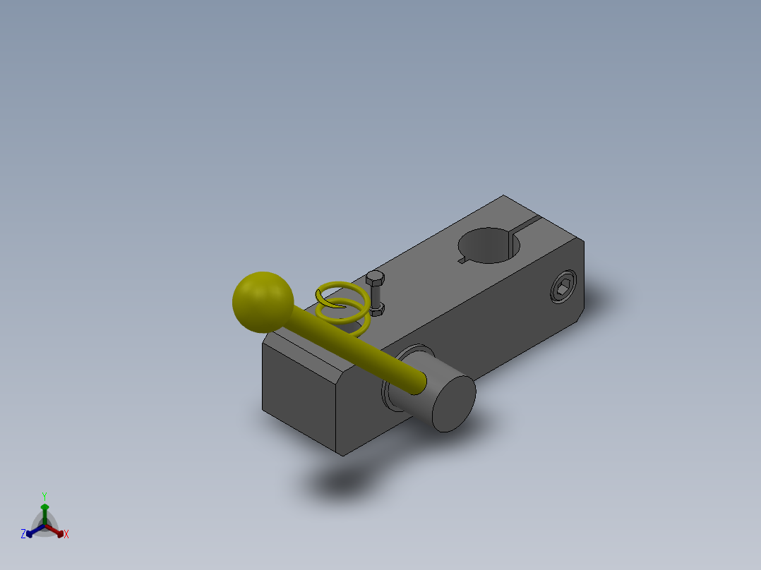 O形圈的零件固定机构正等轴测图