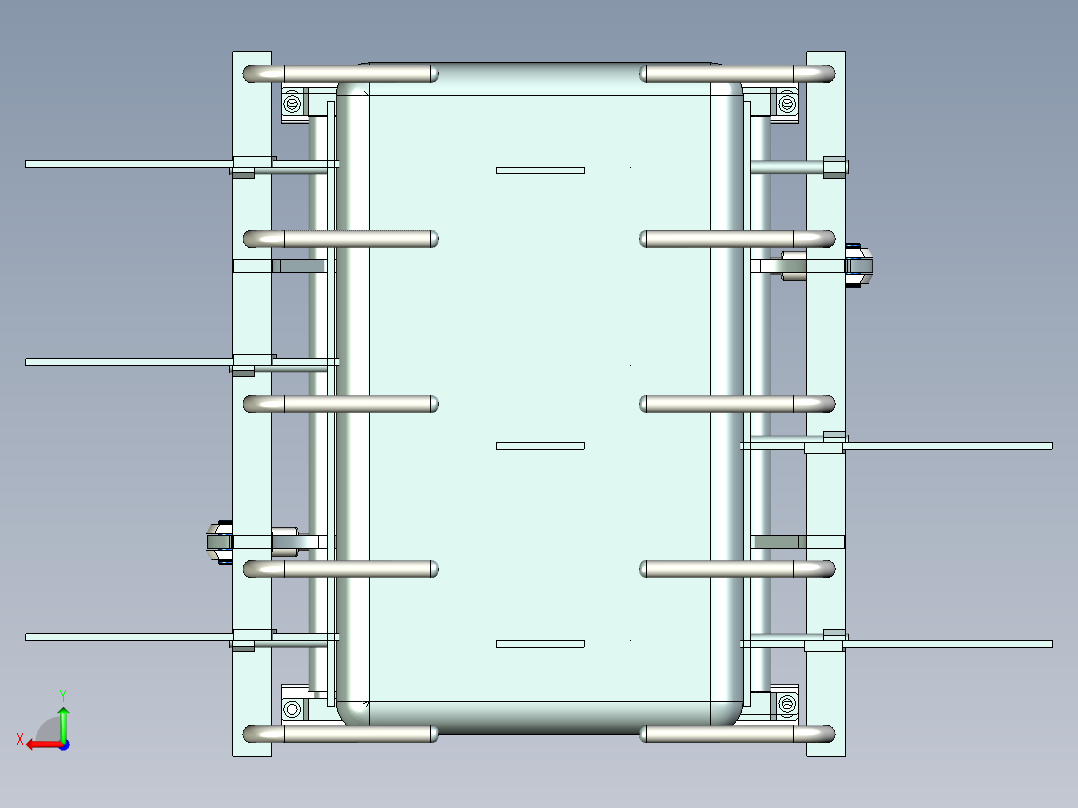 气缸驱动抓手后视图