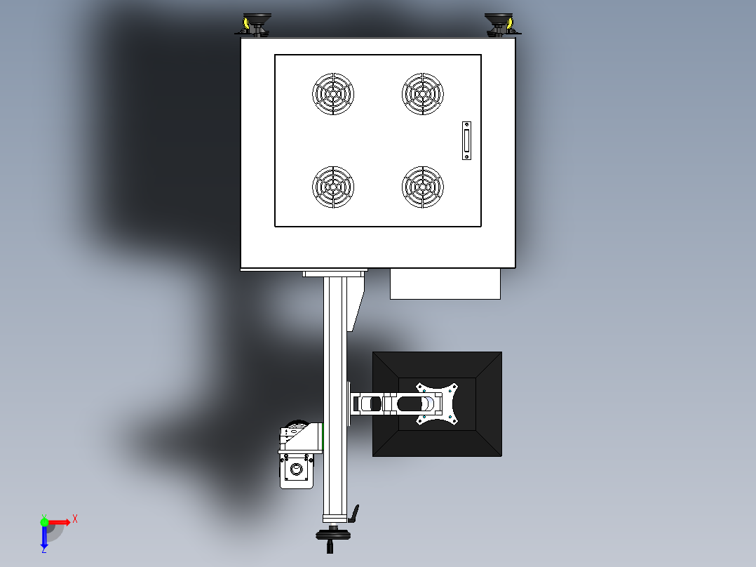 激光打标机30俯视图
