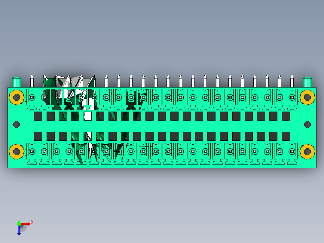 DEGSON 15EDG（公头） 3.5mm 螺钉锁紧，插拔式接线端子 FullPack-15EDGRHM-3.5-44P-14-00AH俯视图