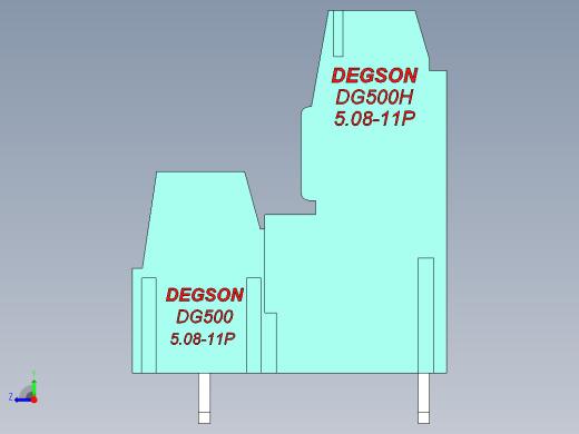 DEGSON DG500 系列 5.05.087.62mm 接线端子-DG500B-5.08-22P-14-00AH右视缩略图