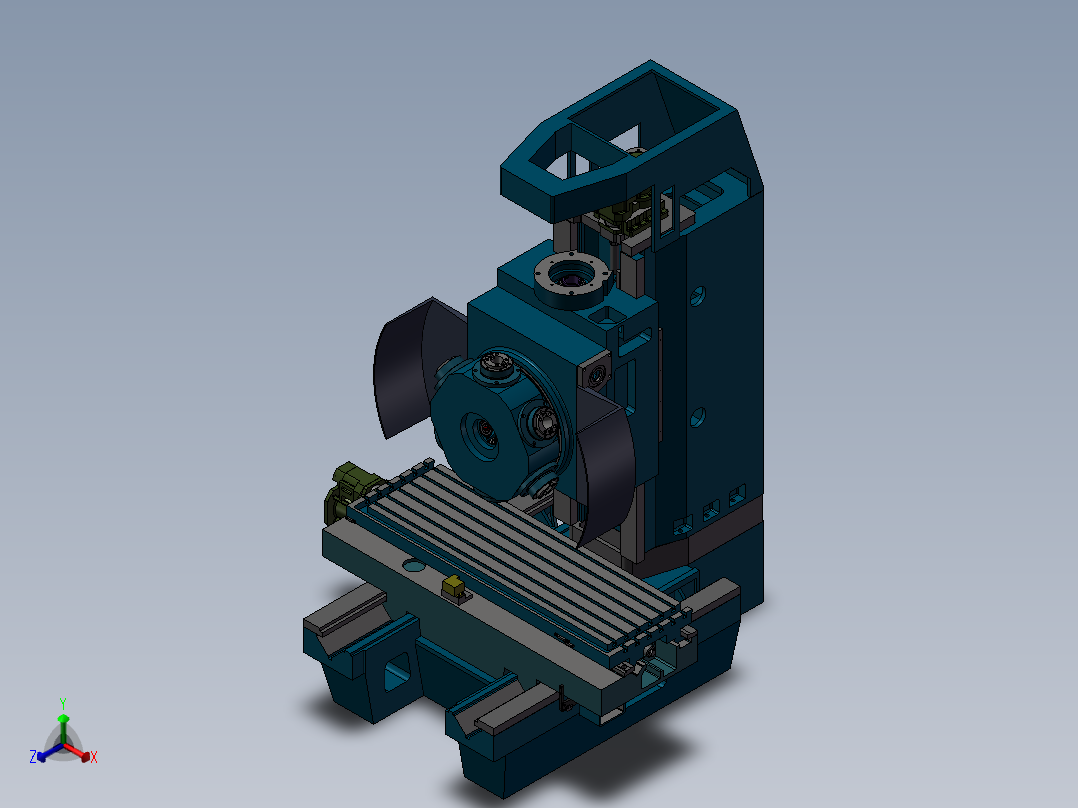 立式四轴数控铣床3D图纸 非标自动化设备3D图纸3D模型