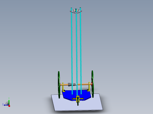 无碳小车直线组样车模型