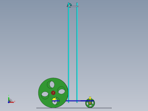 无碳小车直线组样车模型前视缩略图