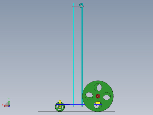 无碳小车直线组样车模型后视缩略图