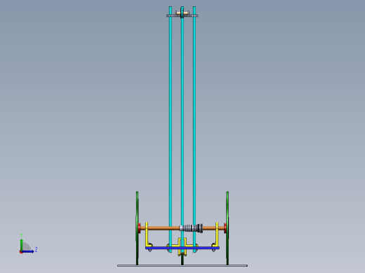 无碳小车直线组样车模型左视缩略图