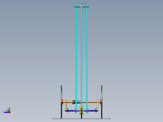 无碳小车直线组样车模型右视缩略图