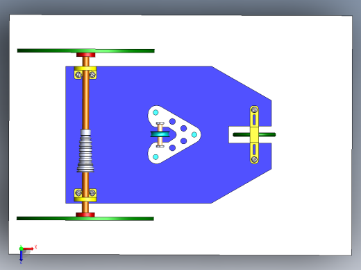 无碳小车直线组样车模型俯视缩略图