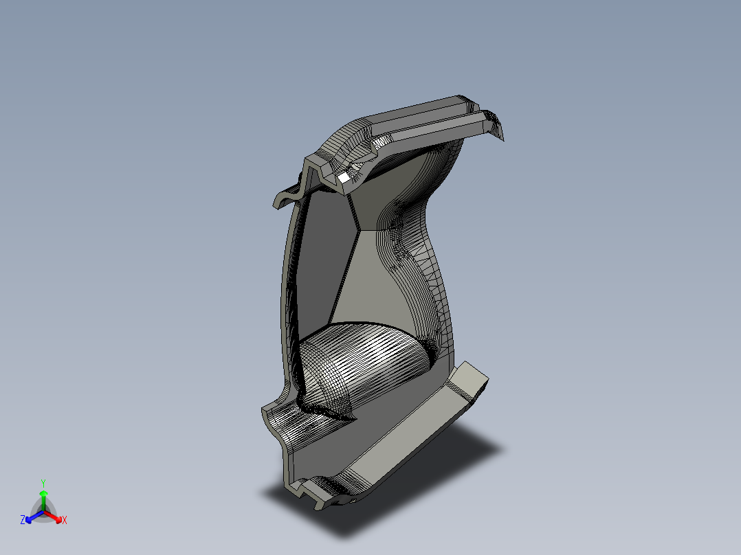 FPV无人机碳纤维机身正等轴测图
