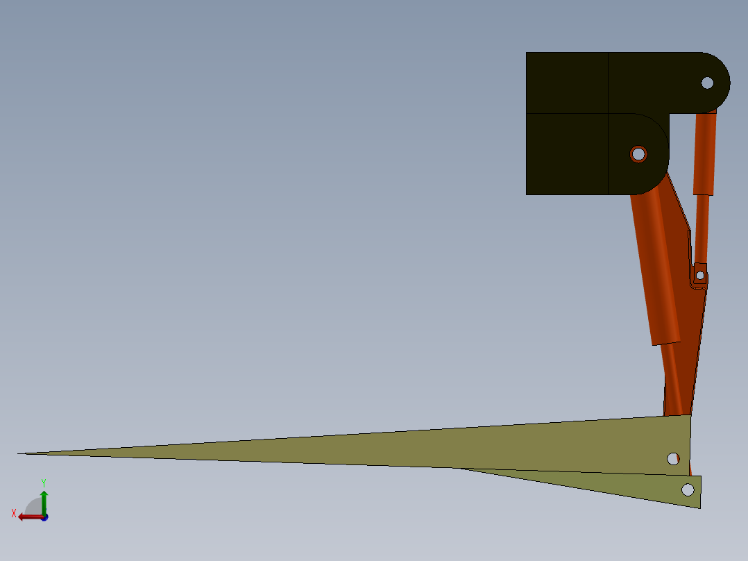 2T液压尾板后视图