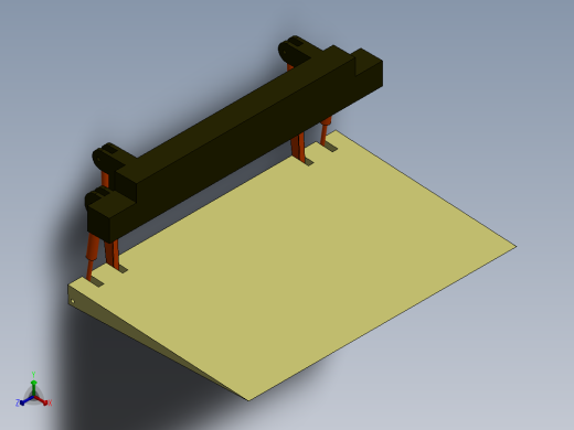 2T液压尾板正等轴测缩略图