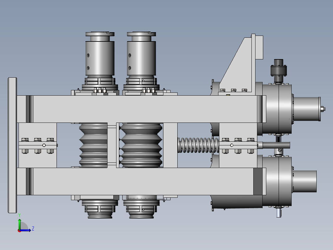 金属条压制机左视图