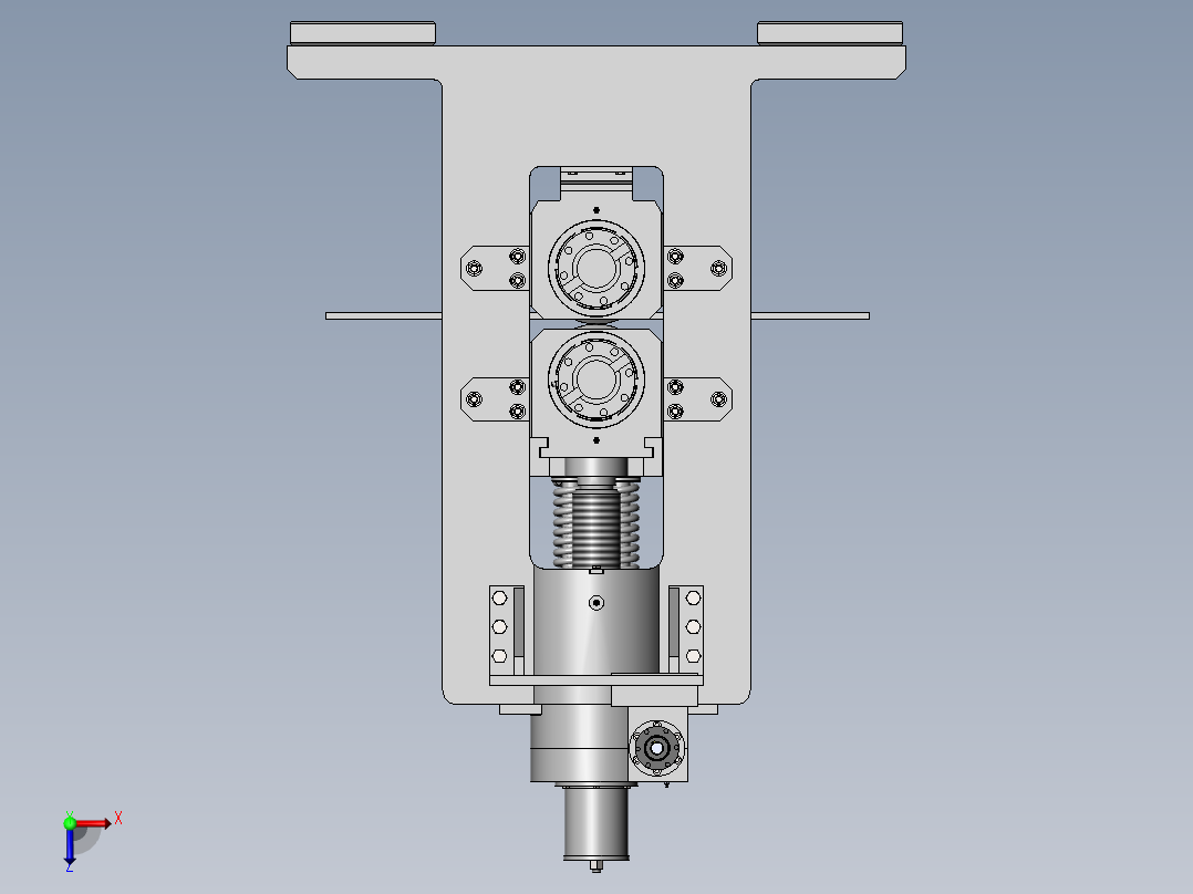 金属条压制机俯视图