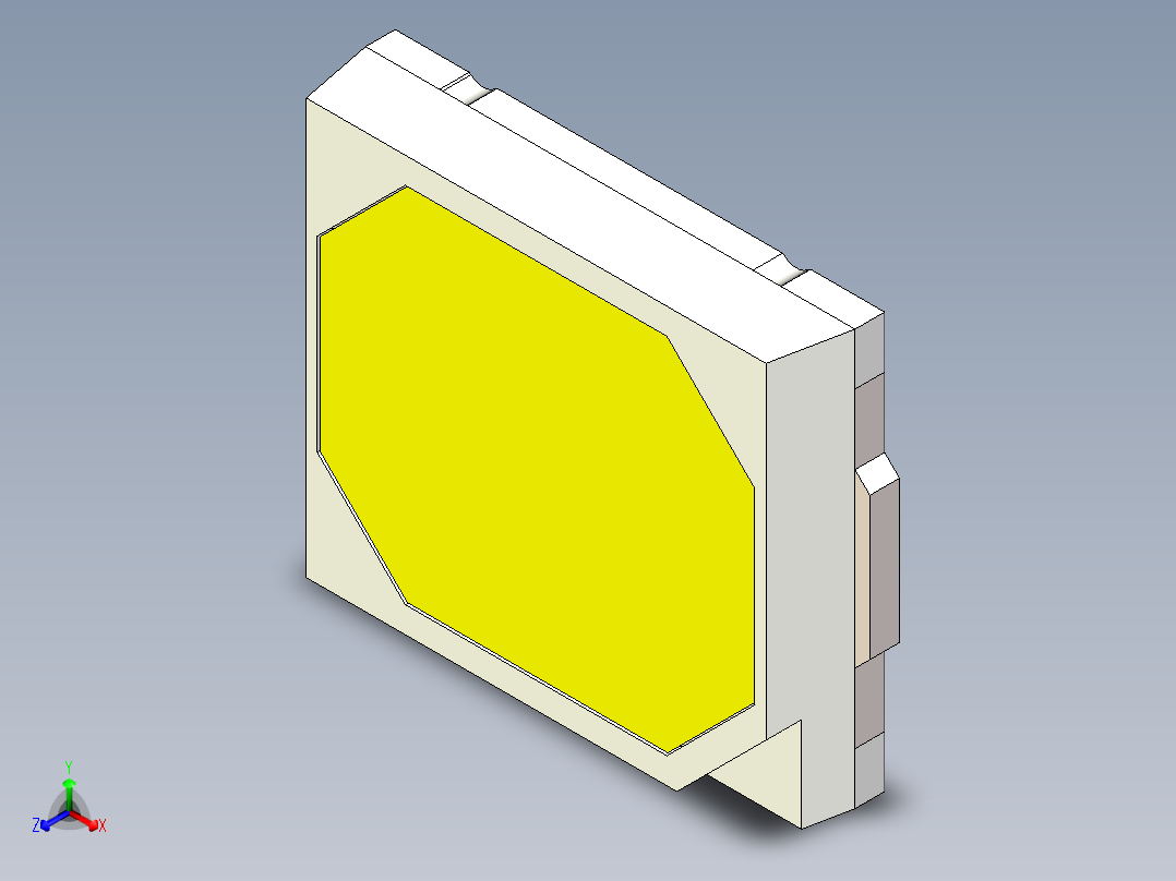 白色2835表面贴装LED正等轴测图