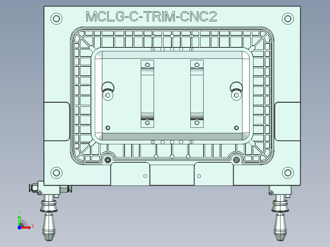 MCLG-C笔记本CNC工装夹具三维模型cnc2前视图