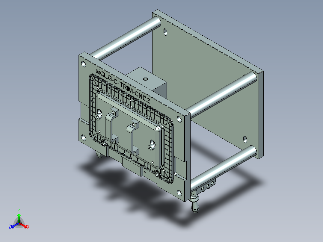 MCLG-C笔记本CNC工装夹具三维模型cnc2正等轴测图