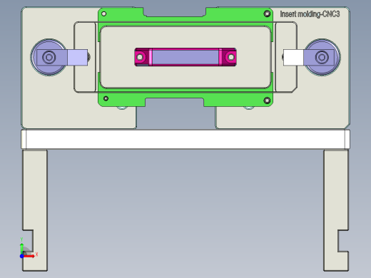 Insert molding-cnc3笔记本CNC工装夹具三维模型前视缩略图