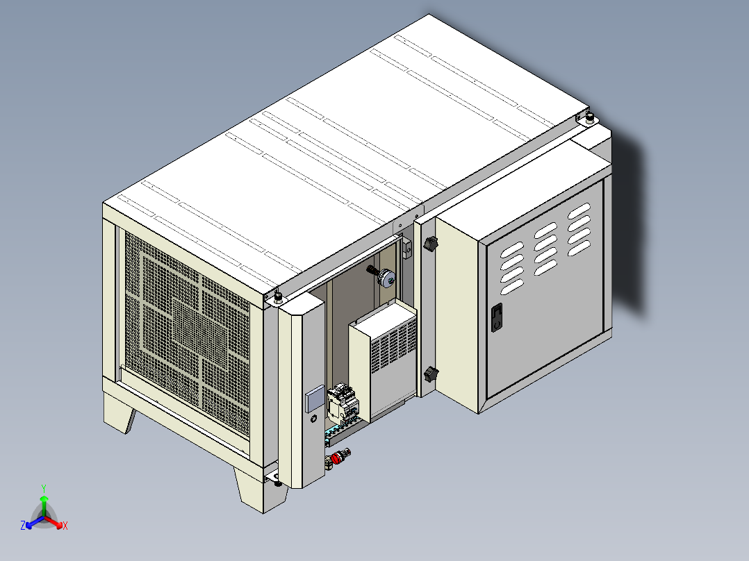 高效油烟净化器step+cad