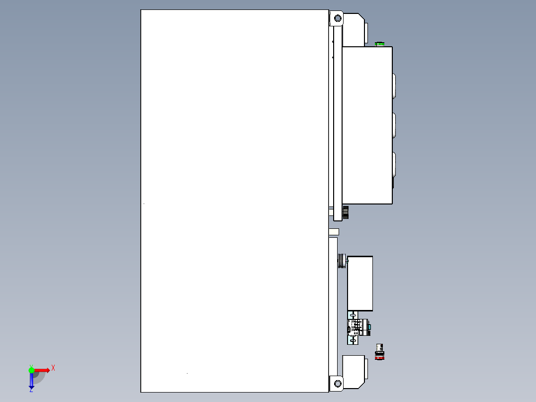 高效油烟净化器step+cad俯视图