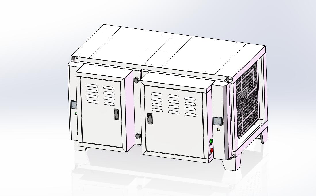 高效油烟净化器step+cad