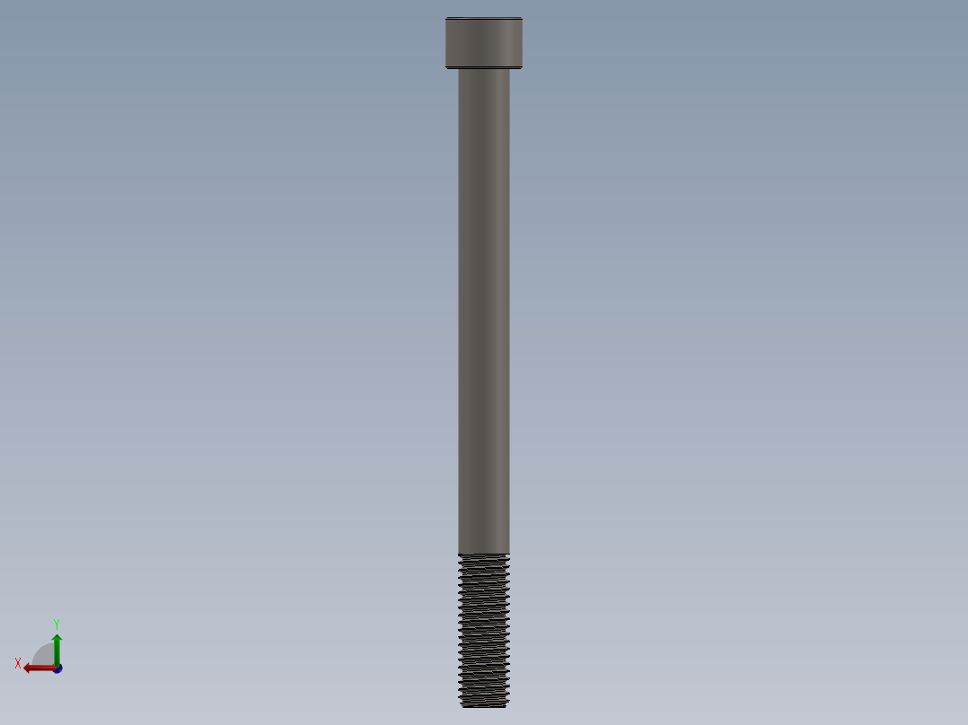 Screw_DIN_912_M12x150_A2.SLDPRT公制内六角螺钉后视图