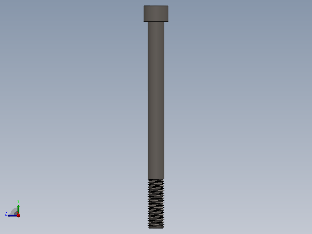 Screw_DIN_912_M12x150_A2.SLDPRT公制内六角螺钉右视图