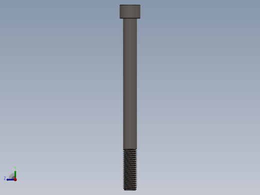 Screw_DIN_912_M12x150_A2.SLDPRT公制内六角螺钉右视缩略图