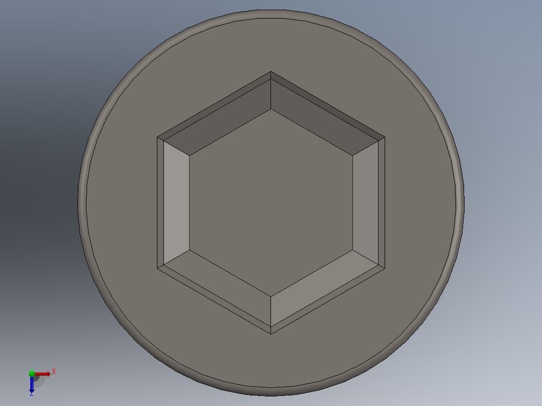 Screw_DIN_912_M12x150_A2.SLDPRT公制内六角螺钉俯视图