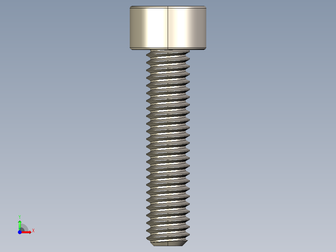 Screw_DIN_912_M4x18F_A2.STEP公制内六角螺钉前视图