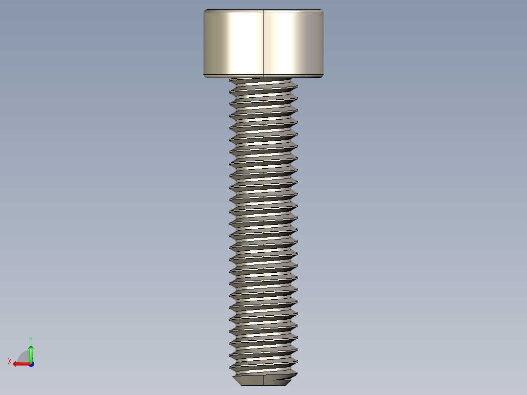 Screw_DIN_912_M4x18F_A2.STEP公制内六角螺钉后视图