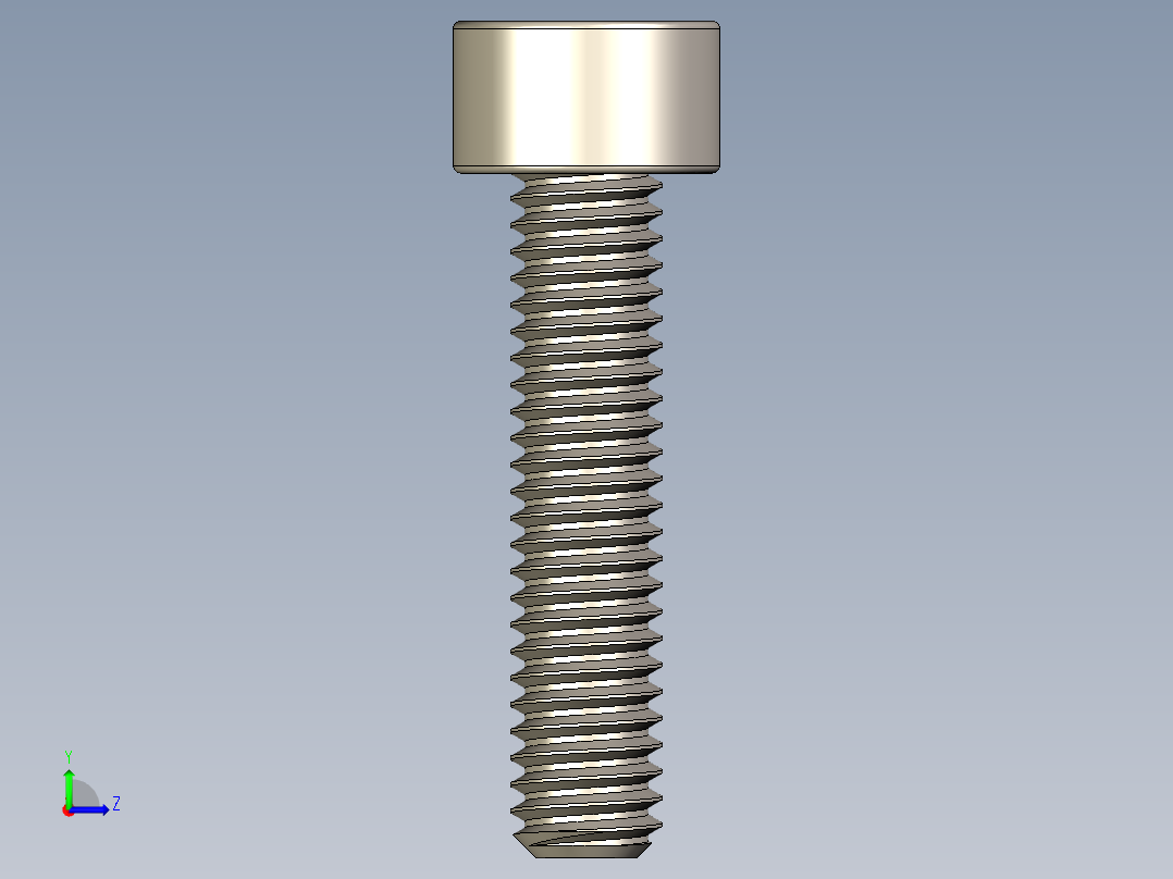 Screw_DIN_912_M4x18F_A2.STEP公制内六角螺钉左视图