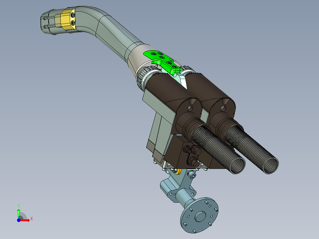 双出丝焊枪前视图
