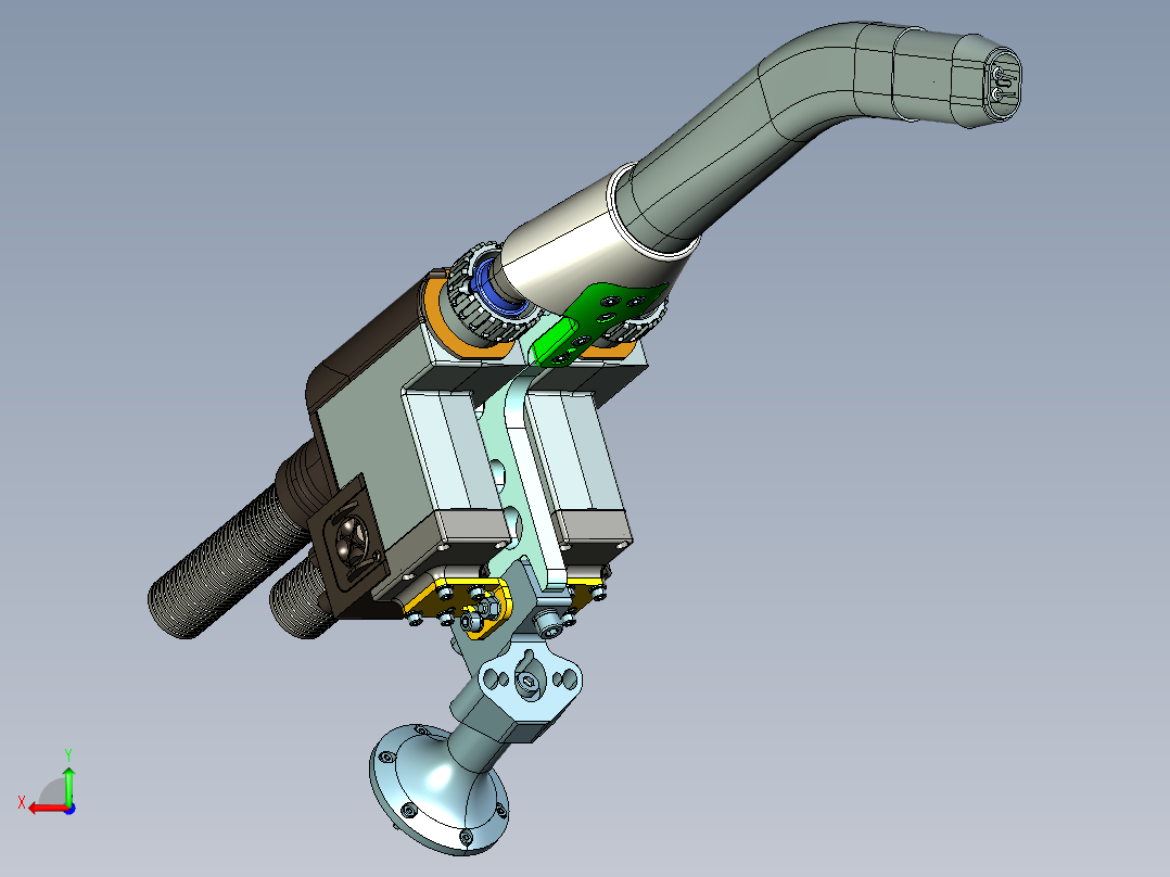 双出丝焊枪后视图