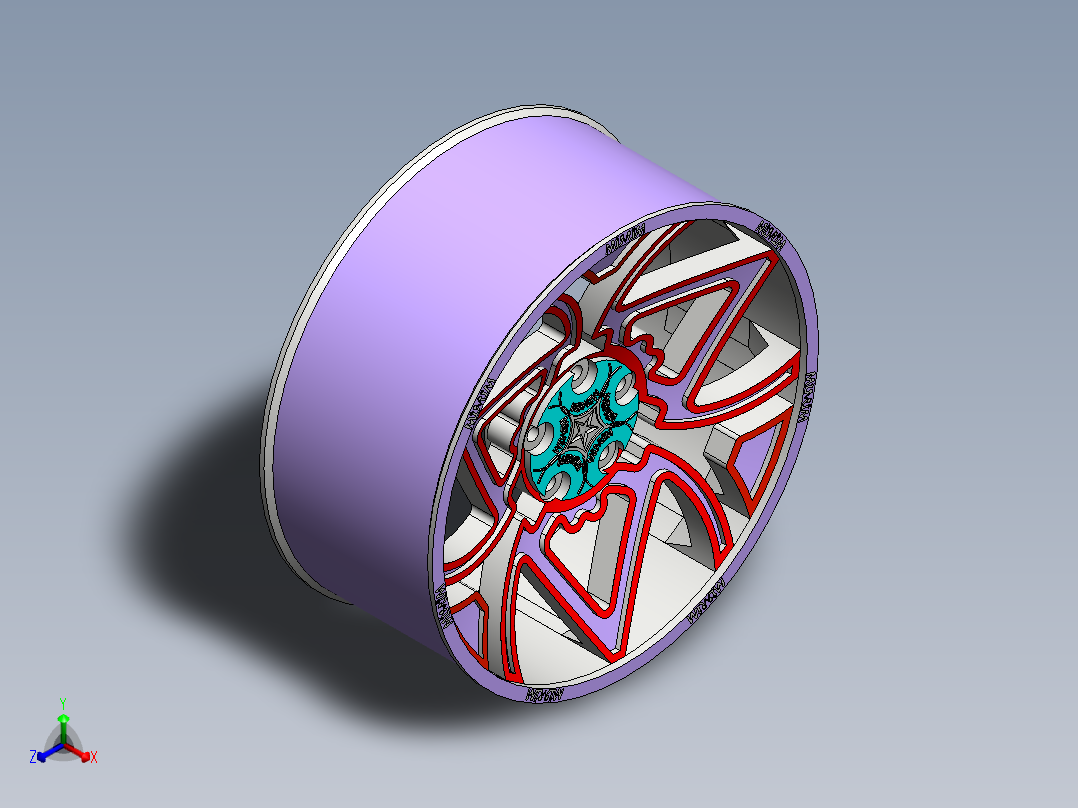 3轮辋正等轴测图