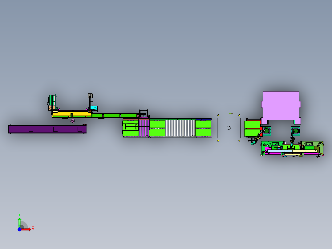 钣金面板冲压成型设备前视图
