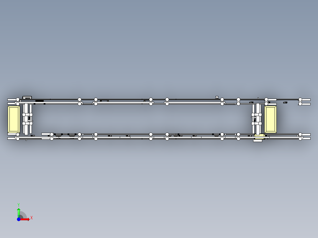 框架循环输送线设计前视图
