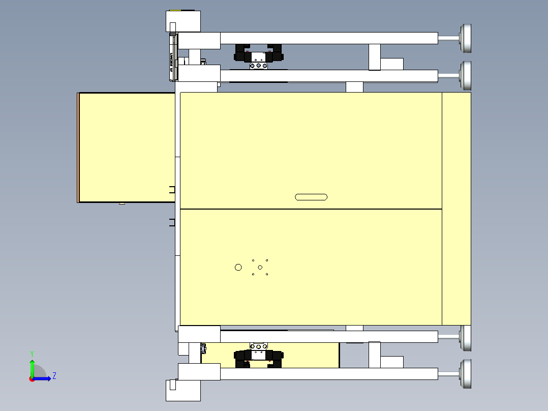 框架循环输送线设计左视图