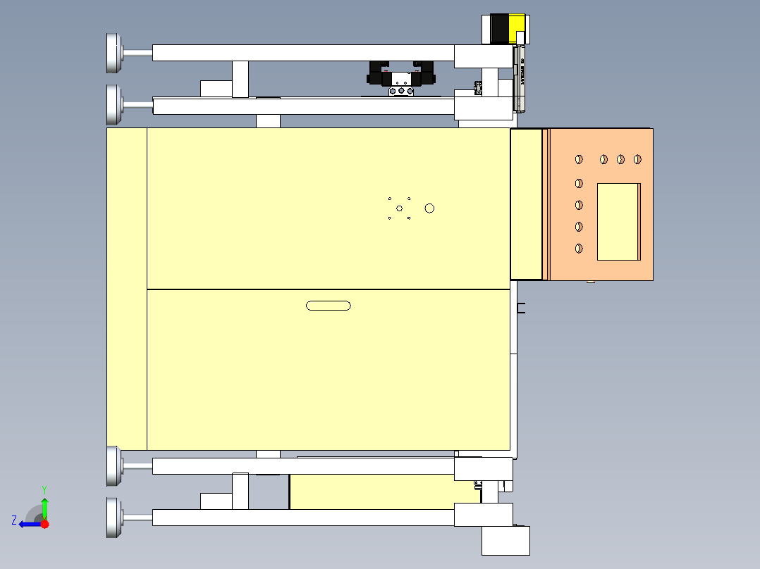 框架循环输送线设计右视图