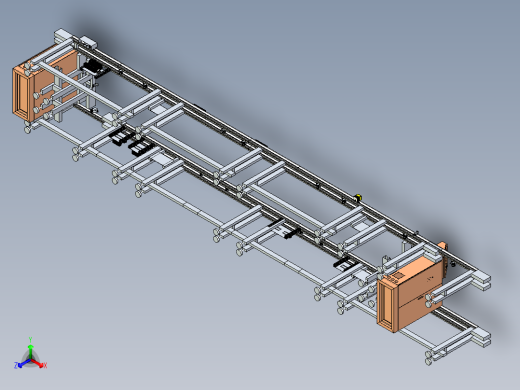 框架循环输送线设计正等轴测缩略图