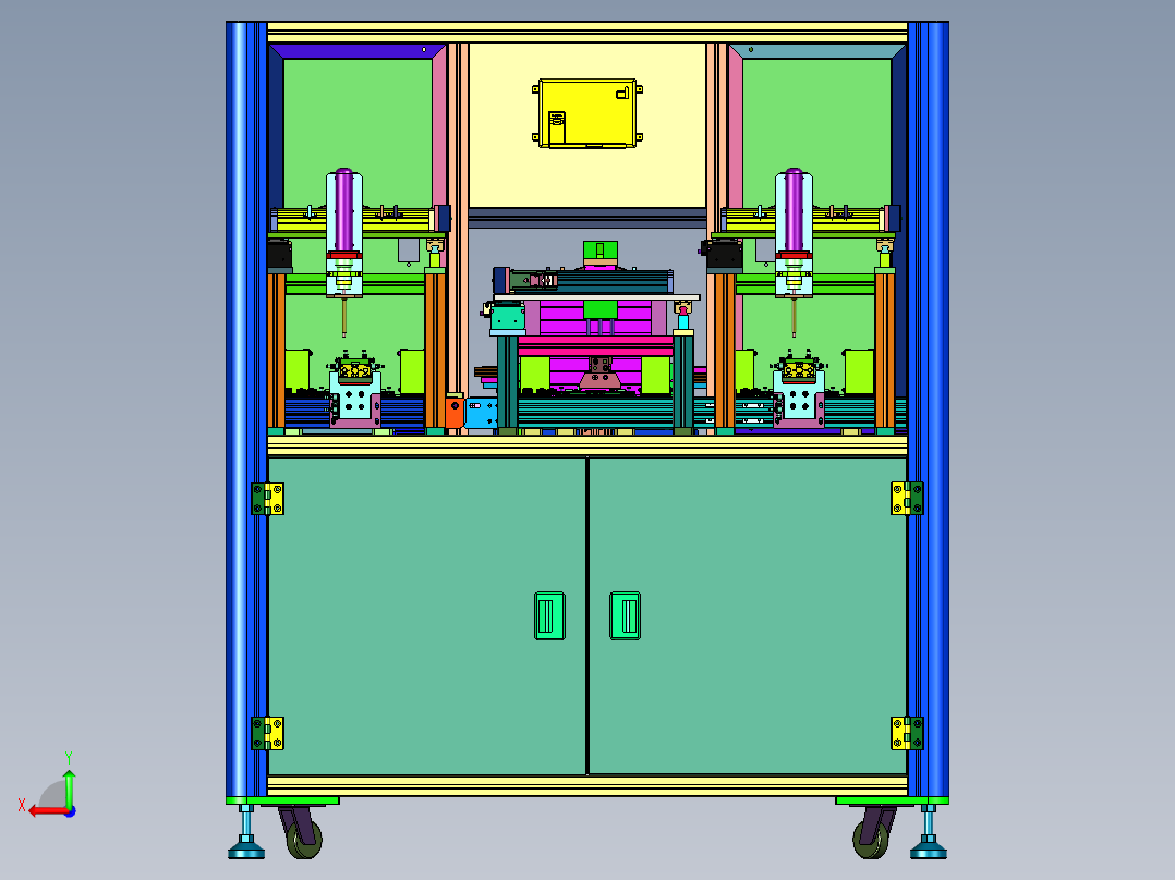 计算机主板能够快速拆卸机构后视图