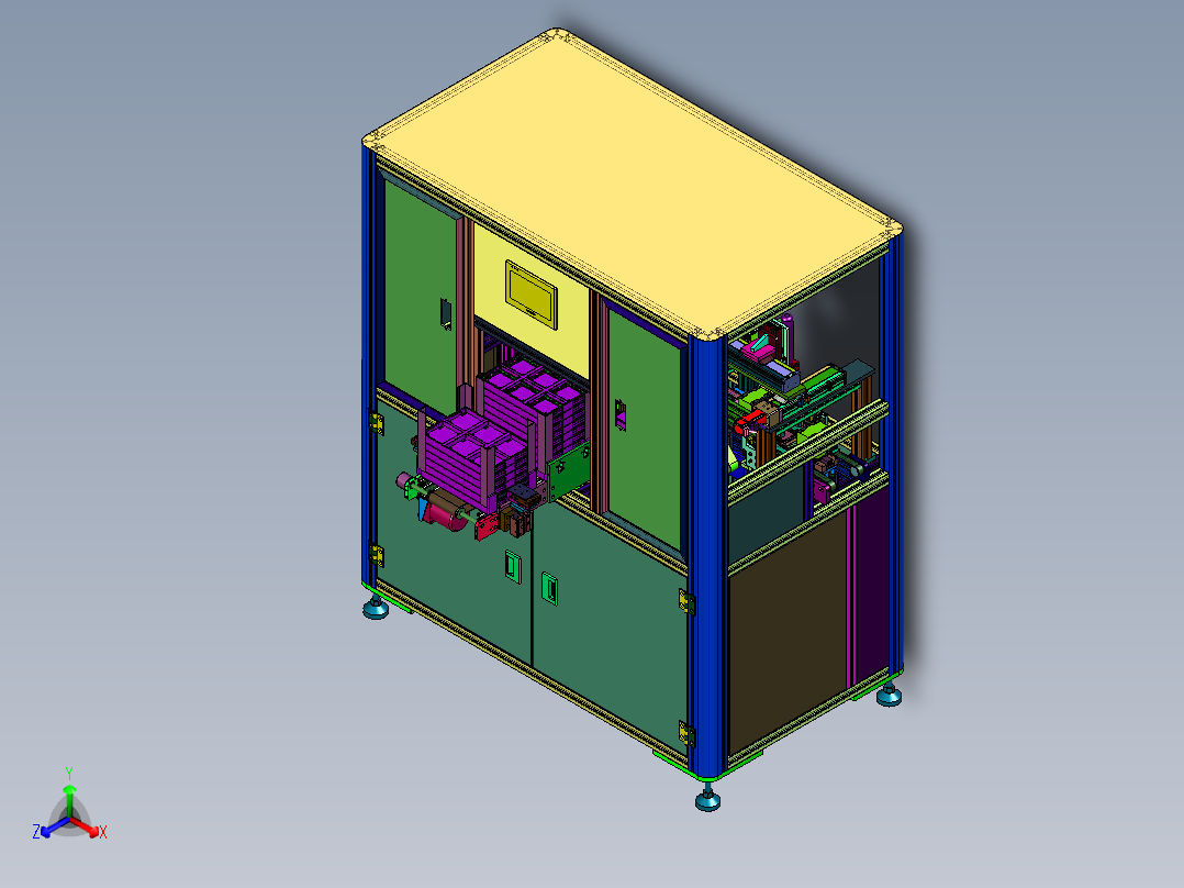 计算机主板能够快速拆卸机构正等轴测图
