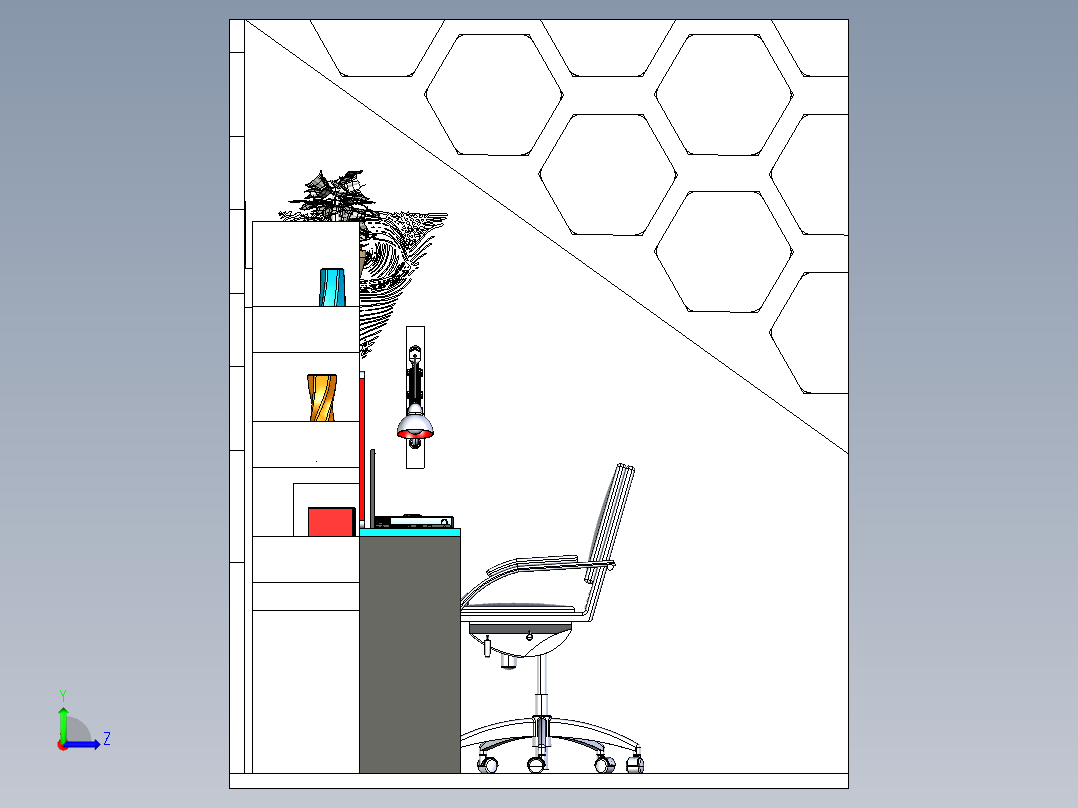 A2004557-可伸缩剪刀灯 - 2321左视图