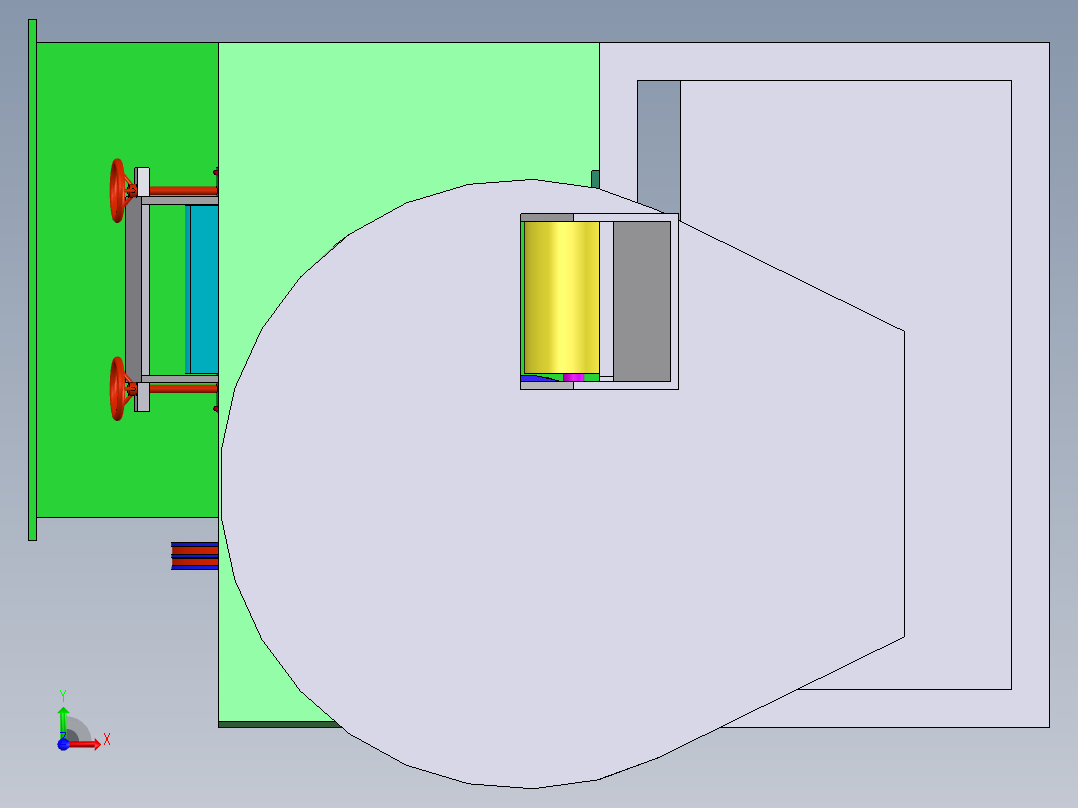切丝系统前视图