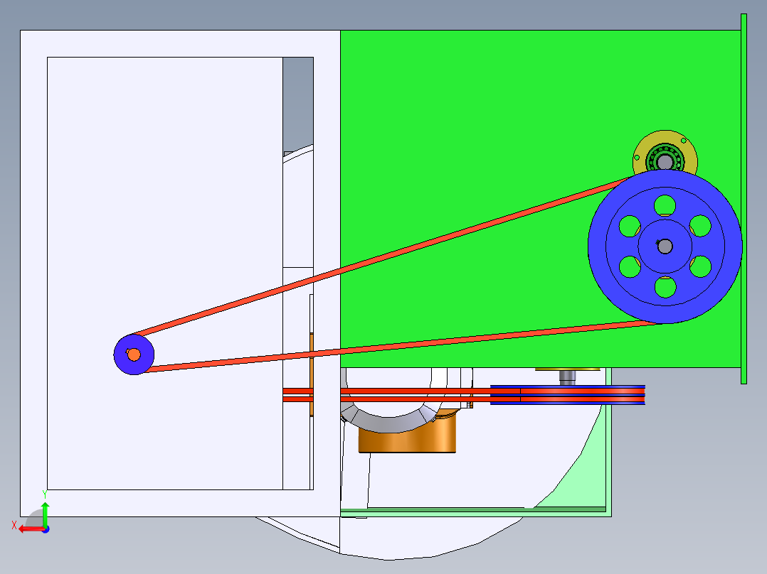 切丝系统后视图