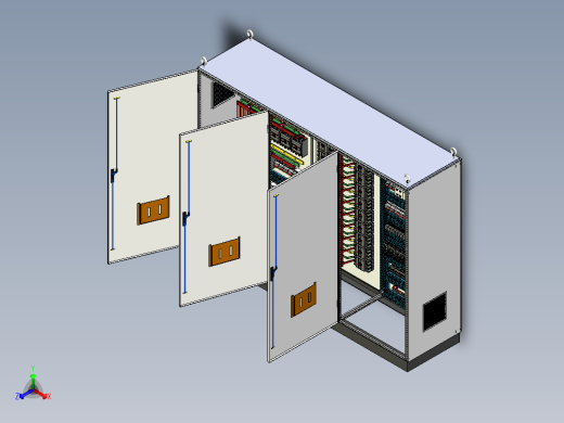 三柜组装630A电源plc延时控制柜 55905