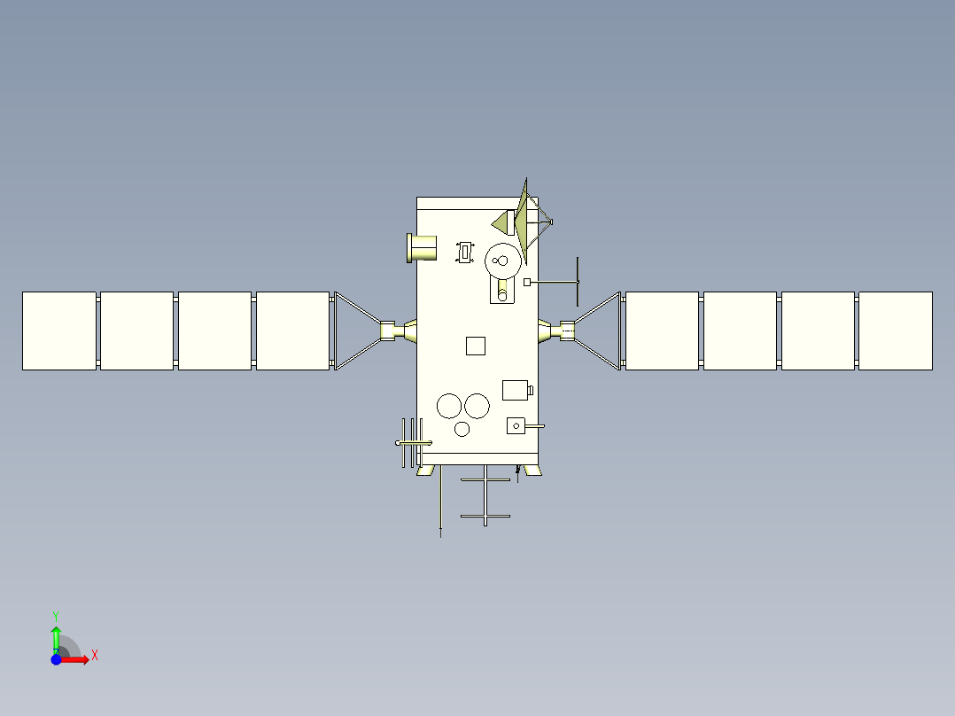B2004078-通信卫星前视图