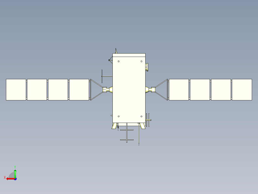 B2004078-通信卫星后视图
