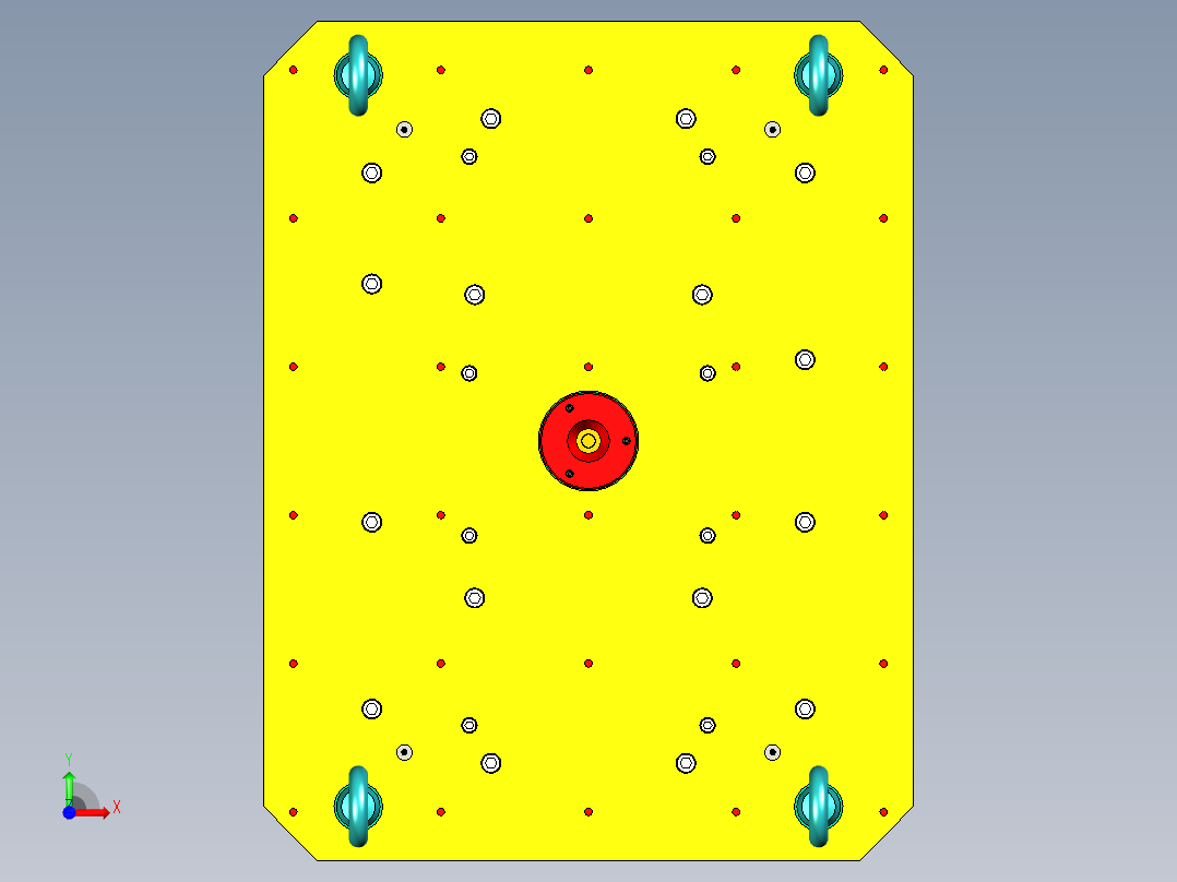 理想汽车内侧门板装饰盖1+1塑胶模具前视图